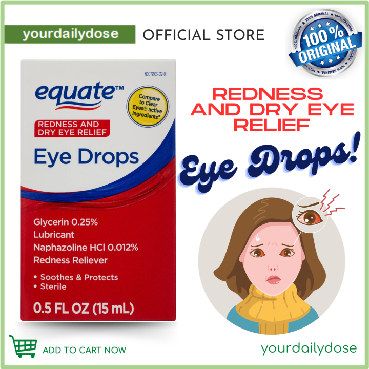 EQUATE REDNESS AND DRY EYE RELIEF EYE DROPS 15ML | Lazada PH