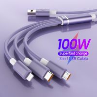 [KOLT Digital] 3in1 Data สาย USB สำหรับ iPhone Fast Charger สายชาร์จสำหรับโทรศัพท์ Android Type C Xiaomi Huawei Samsung Charger Wire สำหรับ iPad