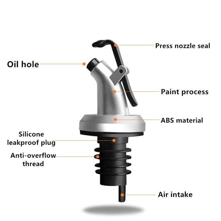 cod-nangon-คู่มือน้ำมันแบบปลั๊กขวดใส่น้ำมันหัวฉีดน้ำมันฝาขวดใส่น้ำมันขวดน้ำมันพลาสติกขวดซอสถั่วเหลืองปากหัวเครื่องมือทำครัว