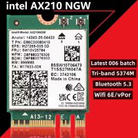 อะแดปเตอร์ Intel การเชื่อมต่อเครือข่าย AX210บลูทูธ5.3 M.2อินเตอร์เฟซ2.4Ghz 5Ghz 6Ghz 5374Mbps อะแดปเตอร์แล็ปท็อป6