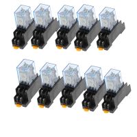 380V 220V 110V 36V 24V 12V DC /Ac Pin 8ฐานซ็อกเก็ตพร้อมรีเลย์ขดลวด DPDT แม่เหล็กไฟฟ้า MY2NJ 10เซ็ต/ล็อต