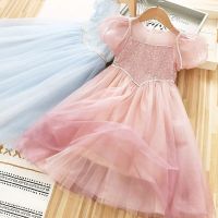 Childrens dresses girl elegant applique multi-layer mesh princess dress evening dresses wedding party dress dress for babygirls  by Hs2023