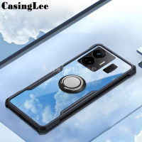 Casinglee สำหรับ Realme GT3กรณี Hard Clear โปร่งใสกันกระแทกที่ยึดโทรศัพท์ในรถแหวนฝาหลังปลอก Hp Realme GT3เคสมือถือฝาครอบ