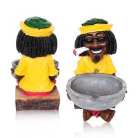 [COD] New large Jamaican resin ashtray 40cm tall sitting style smoke extinguisher