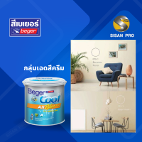 BegerCool All Plus Semi-gloss เบเยอร์คูล ออลพลัส สีบ้านเย็น สีทาบ้านสูตรน้ำ ชนิดกึ่งเงา กลุ่มสีครีม 1 ลิตร