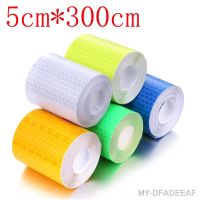 【hot】❀ 5cmx300cm Reflective Tape Decoration Safety Warning Sticker Reflector Strip Film Motorcycle Stickers