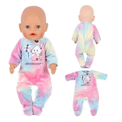 2023 New Rabbit jumpsuits Doll Clothes Fit For 43cm born baby Doll clothes reborn Doll Accessories