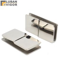 Stainless steel double glass clamp/clips  Glass holder mirror surface Fix two pieces of glass bathroom accessories Clamps