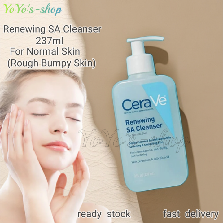 CeraVe Renewing SA Cleanser 237ml Smoothing Skin Face Cleanser with