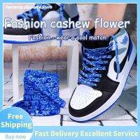 High Quality Cashew Flowers Shoelaces Women Men Red Black Blue Hand-painted Sports Casual Basketball Shoes Laces 120/140/160cm