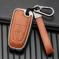 Car Key Cover Case Leather For Ford Fusion Mustang Explorer F150 Edge Mondeo Mk5 Focus Mk4