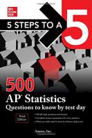 หนังสืออังกฤษใหม่ 5 Steps to a 5: 500 AP Statistics Questions to Know by Test Day, Third Edition (3RD) [Paperback]