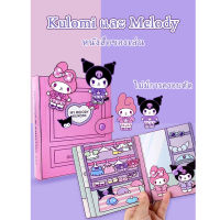 AiQie หนังสือของเล่น หนังสือการ์ตูน kuromi Melody กึ่งสําเร็จรูป เสียงเงียบ หนังสือแฮนด์เมด DIY ของเล่นสําหรับเด็ก