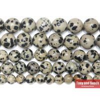 Natural Stone Dalmation Jasper Round Beads 15" Strand 4 6 8 10 12MM Pick Size For Jewelry Making Exterior Mirrors