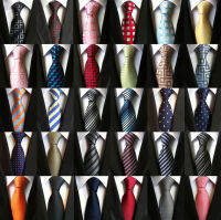 8ซม.แฟชั่น Neckties คลาสสิกผู้ชายลายสีเหลืองกระเป๋าใส่เครื่องประดับเทคไทผ้าถักแจ็คกวาดผ้าไหมผู้ชาย100% เนคไทสีเดียว Polka Dots เนคไท