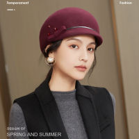 เลดี้ฤดูใบไม้ร่วงและ Winter Felt Newsboy หมวกจัดเลี้ยง Cloche หมวกผู้หญิงอย่างเป็นทางการ Fedora คุณภาพสูง100 ขนสัตว์ Beret หมวก