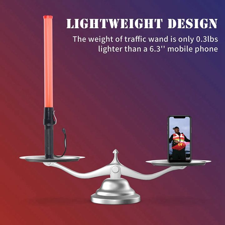 6pack-21inch-signal-traffic-safety-led-light-traffic-wands-for-parking-guides