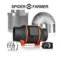 [ready stock]พร้อมส่ง-Spider Famer พัดลมระบาย/ดูดอากาศ 6นิ้ว+ตัวกรองคาร์บอน Ventilation Kit with Carbon Filter and Speed Control Knobมีบริการเก็บเงินปลายทาง