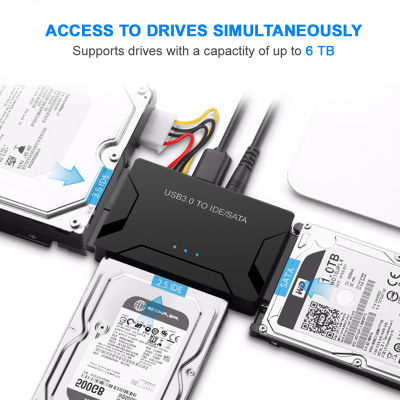 SATA to USB IDE Adapter 3 ใน 1 USB 3.0 สำหรับ 2.5 3.5 ฮาร์ดดิสก์ภายนอก HDD SSD Converter สำหรับ PC Macbook Drop Shipping-kdddd