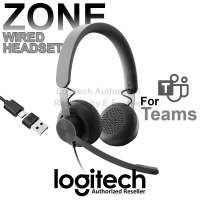 Logitech Zone Wired Headset for Teams (Wired, USB-A,C) หูฟังมีสาย พร้อมไมโครโฟน ของแท้ ประกันศูนย์ 2ปี