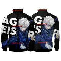 COD New Anime BLUE LOCK Seishiro Nagi/Tsurgi Zantetsu/Bakou Shouei/Bachira Meguru/Isagi Yoichi Vertical Collar Zipper Clothing Japanese Mens Fashion Womens Loose Sweater Unisex Casual Long  Sleeve  Jacket Top Cosplay