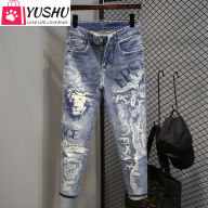 Yushu Koean Quần Jean Phong Cách Cho Nam Men jeansTide Quần Bò Nam In Hình thumbnail