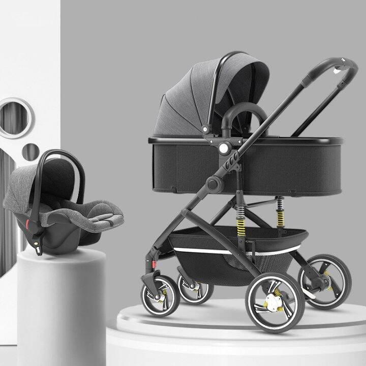 2023 New Baby Stroller 3 In 1 With Car Seat,Luxury Portable Baby