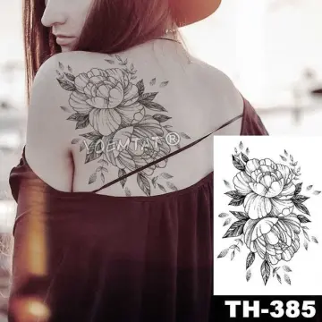 Hình xăm bắp tay hoa mẫu đơn tattoo sẽ làm cho bắp tay trở nên mạnh mẽ và nổi bật với những chi tiết hoa mẫu đơn đầy tinh tế và độc đáo.