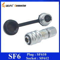 Original Weipu SF6กันน้ำ IP44 IP67 Connector SF6 2 3 4 5 Pin ชายหญิงปลั๊กด้านหลัง-Nut Mount Socket SF610B