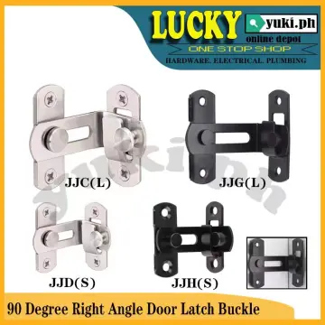 2024,90 Right Angle Sliding Door Lock With Buckle Sliding Door Lock And  Barn Door Lock (1 Pack Silver)