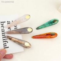 ✎ Water Drop Hair Clip Simple Retro Hair Claws for Girl Amber Hair Pins Women Broken Bangs Headdress Makeup Clips