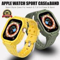 [ฮอต W] สายเคสสำหรับ Apple Watch สายทีพียูกันชนสปอร์ตอัลตร้า49มม. ฝาครอบป้องกันสำหรับ Iwatch 8 7 6 5 4 SE 40มม. 41มม. 42มม. 44มม. 45มม.