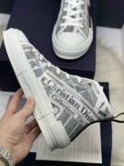 Giày Sneaker Dior Oblique xám_Dior B23 báo cổ cao