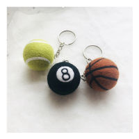 Basketball, billiards, tennis wool needlepoint kit wool felt needle felting pendant craft needlecraft DIY handmade