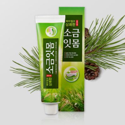ยาสีฟันเกาหลี สูตรเกลือ median songcheon salt gum toothpaste 90g 메디안 송천염 소금잇몸 치약