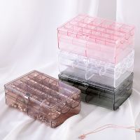 Plastic Jewelry Storage Box Nail Earring Ring Beads Container Rectangle Transparent Organizer Case for Women Girl Gift