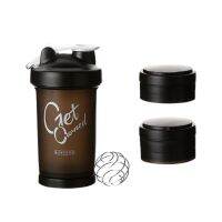 3-Layer Shaker Protein Water Bottle Powder Mixing Cup Gym Body-Building Drinking Canteen Large Capacity Plastic Portable Cups