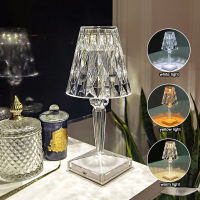 1PC USB Diamond Crystal Table Lamp Acrylic Desk Decor Atmosphere Lamp LED Bedside Night Light For BedroomLiving RoomRestaurant