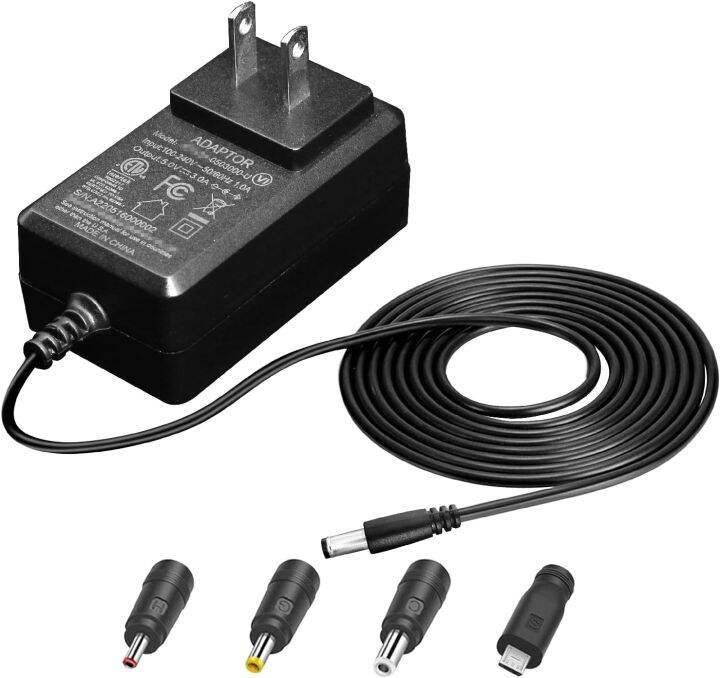 5V 3A/3000mA DC Universal Power Supply Adapter, 100240V 50/60Hz AC to DC 15W Wall Charger with