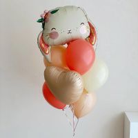 Bunny Balloons Foil Helium Rabbit Balloons Cartoon Animal Cute Bunny Woodland Balloons Jungle Safari Theme Kids Birthday Globos Balloons