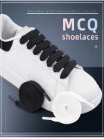 MCQ สีดำสีขาว S Hoelaces สายรุ้งเชือกผูกรองเท้ารองเท้ารองเท้าลำลอง Laces ไล่โทนสี1.2เซนติเมตรความกว้าง100120140เซนติเมตรรองเท้าแบน Laces สตริง