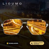 【CC】⊙﹍❒  LIOUMO Photochromic Sunglasses Men Polarized Night Vision Goggle Anti-Glare Driving Glasses UV400 gafas de sol