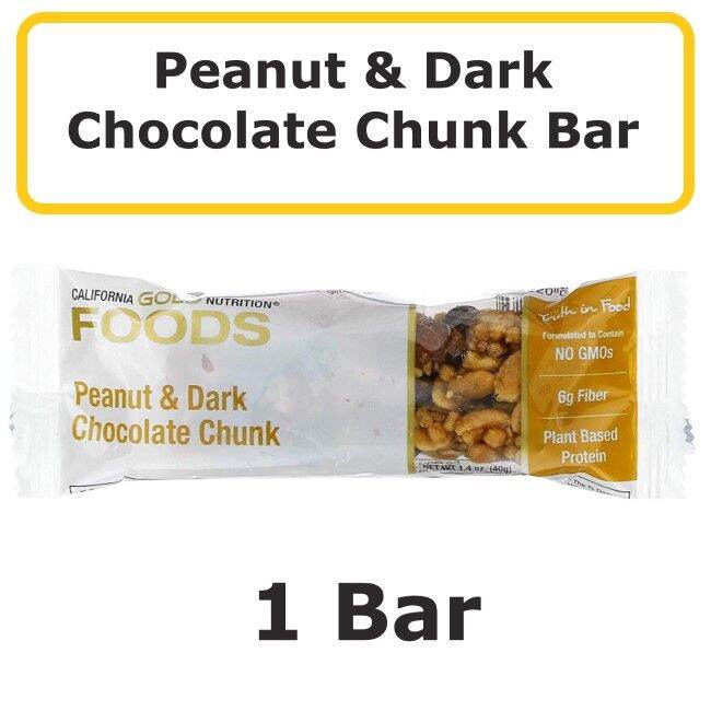 California Gold Nutrition, Foods, Snack Bars, 1 Bar (Peanut & Dark