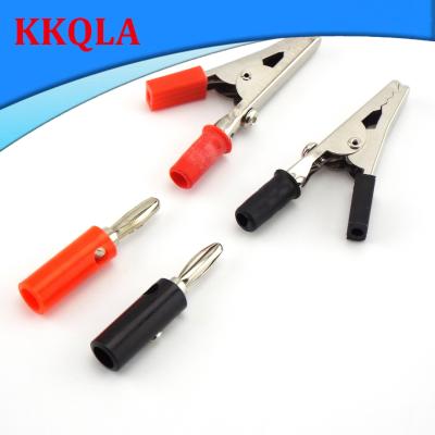 QKKQLA 5A Plastic Handle Test Probe Metal Alligator Clips+4mm Banana Plug Crocodile Testing Connector Electrical DIY Tools