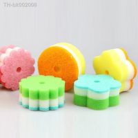 ☊❄ Dishwashing Sponge Korean Flower Sponge Sponge Scouring Pad Kitchen Cleaning Sponge Block Cleaning Wipe Towel