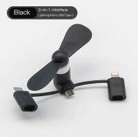 ✟○✟ 3 IN 1 Travel Portable Cell Phone Mini Fan Cooling Cooler For Micro USB C For IPhone 5 6 6S 7 Plus 8 X For Android Type-c