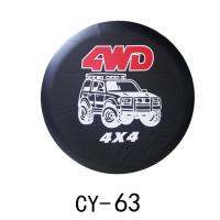 GOFT 15  สากล4WD 4X4หนังสีดำพีวีซียางกระเป๋าอะไหล่ล้อฝาครอบยางกรณีกระเป๋าป้องกันยางรถยนต์