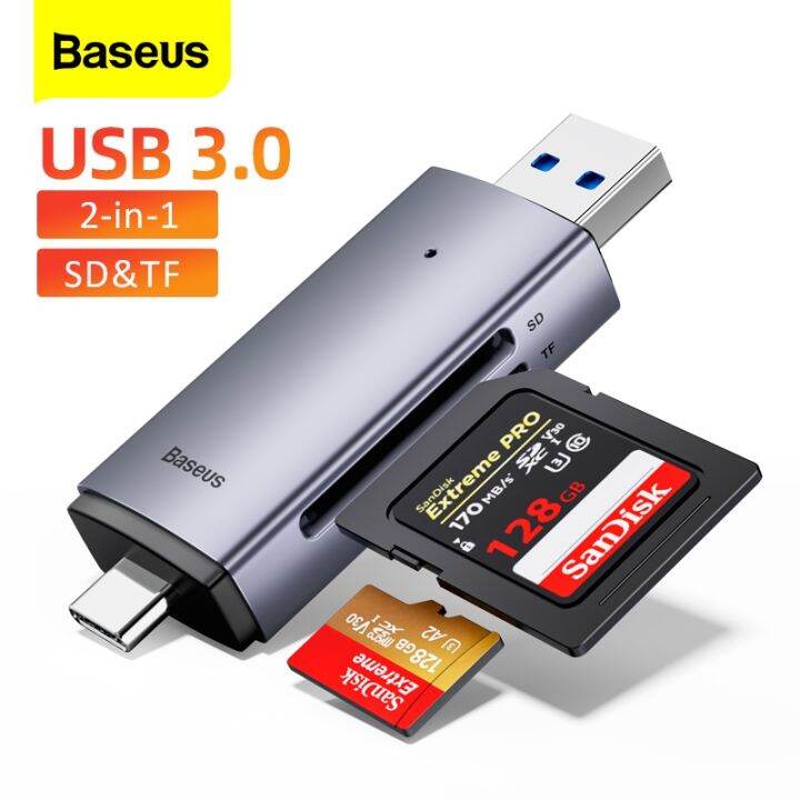 baseus-อะแดปเตอร์การ์ดรีดเดอร์-usb-a-amp-type-c-เป็น-sd-tf-otg-usb-3-0-สําหรับแล็ปท็อป