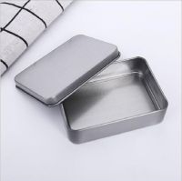 1PC New Rectangular Metal Lip Tin Can Box Silver Blank Candy Jewelry Storage Case Organizer For Money Coin Candy Keys