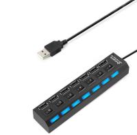 ☄○❀ 7 Ports High-speed USB 2.0 hub Adapter Power on/off Switch for PC Laptop Windows 7 / Vista / XP / Mac OS X 10.2 / Linux 9